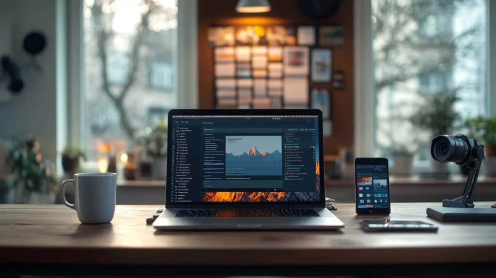 Organiczny content marketing, czyli laptop, kamera, telefon