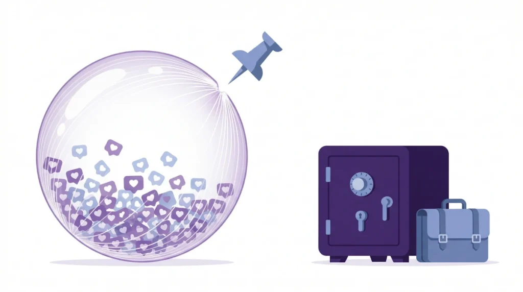 Bańka lajków w końcu pęknie, to miara próżności