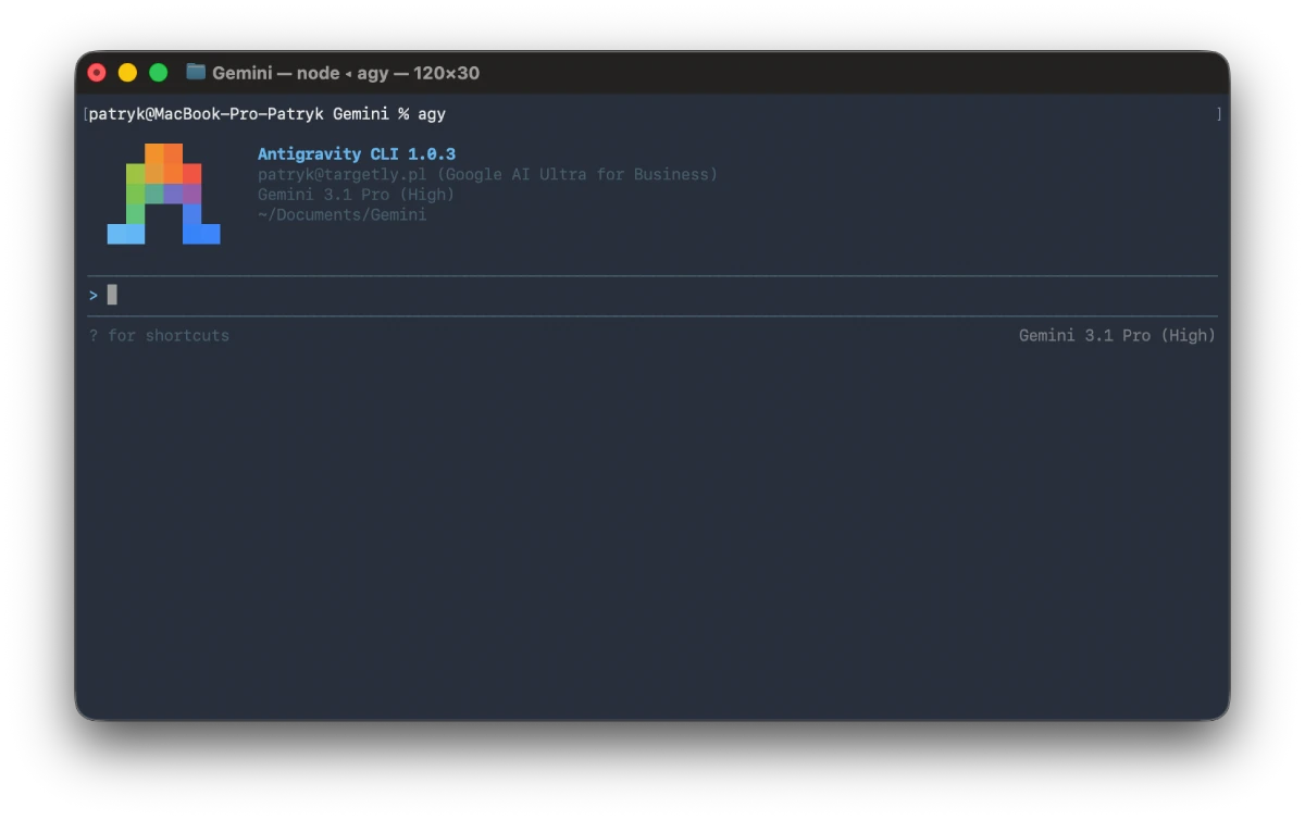 Antigravity CLI, czyli Gemini w terminalu