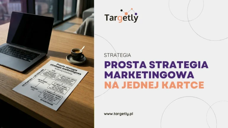 Minimalistyczne biurko z jedną kartką papieru i laptopem - symbol prostej i skutecznej strategii marketingowej w B2B